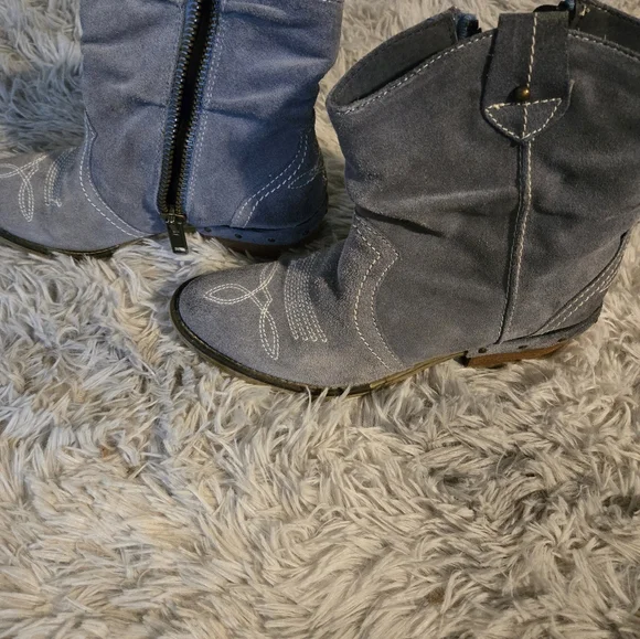 Sundance Blue/Gray Cowboy Booties - Picture 6 of 9